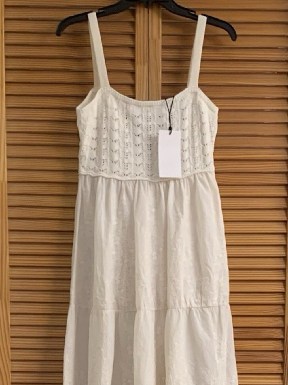 Zara Women Combination Knit Midi Dress ECRU/6236/712 Size M